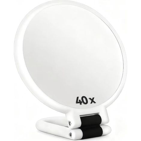 Miroir Grossissant 40X, Miroirs Cosmétique avec Poignée Réglable à 360° (1/5)