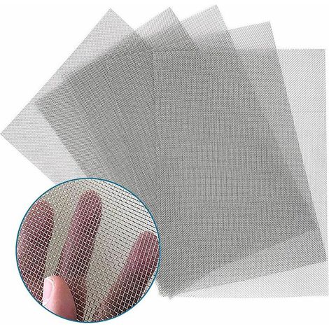 EASYCOMFORT Lot de 5 fils en acier inoxydable 304 mesh, maille d'aération 11,8 x 8,2 (300 x 210 mm), trou de 1 mm, maille de 20 mailles. (1/5)