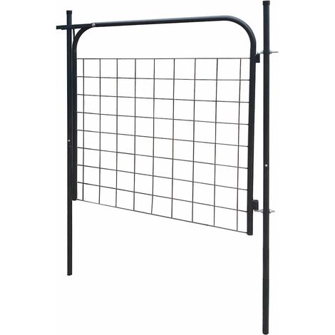 Gartenzaun-Tor 100 x 100 cm Anthrazit