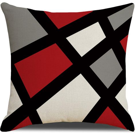 Striped throw pillowcase, home decor, cushion, sofa cover, pillowcase, geometric design, removable and washable, modern minimalist style -- Style 3 + pillow insert -- 5555cm