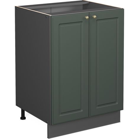 Meuble bas de cuisine Fame-Line, Vert Or Campagne, 60 cm sans plan de travail, Vicco