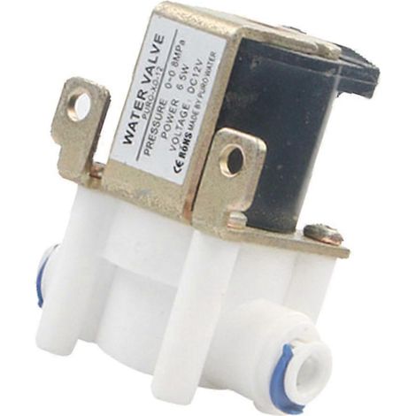 Électrovanne d'alimentation en eau 1/4 12 V, normalement fermée (N/C), pour système d'osmose inverse B (1/5)