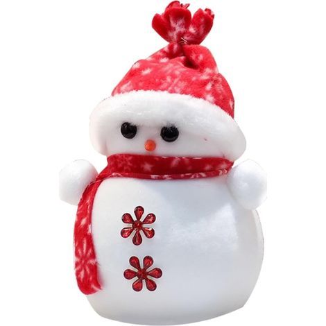 Decorazioni natalizie a forma di pupazzo di neve in peluche per la tavola, ornamenti natalizi a forma di pupazzo di neve per la casa, la cucina e le feste di Natale. (1/5)