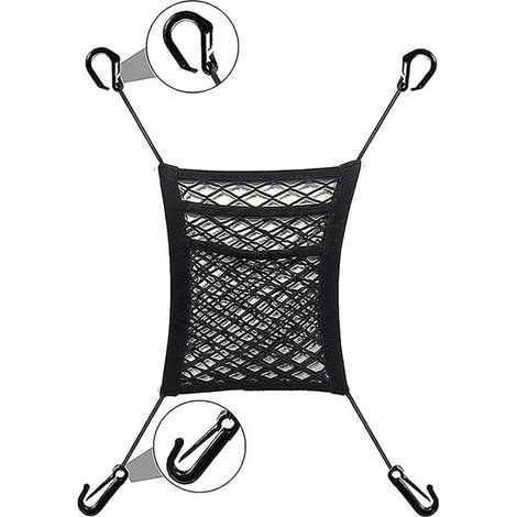 Sac de rangement en filet pour siège de voiture, poche filet de rangement pour siège de voiture, filet pour dossier de voiture (1/5)