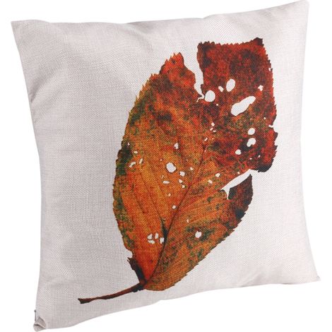 1 Housse de coussin, motif feuilles d'automne, lin résistant, lavable, décoration salon chambre bureau (1/5)