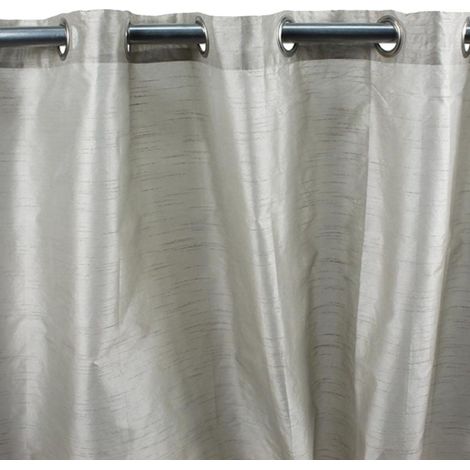 ART SILK - Rideau effet soie à œillets écru 140x250 (1/3)