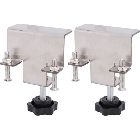 Lot de 2 Serres-joint meuble inox antiglisse pour pose tiroir fixation facade positionnement précis bricolage argent (1/5)