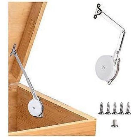 paquet de charnières pour coffres à jouets, charnières de couvercle à fermeture douce, charnières pour coffres en bois, coffres de rangement et bancs (1/5)