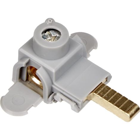 Borne d'arrivée pour peigne - 1 unité - Gris - Section 4 à 25mm² - Tableau électrique industriel - Compatible 230-400V (1/4)