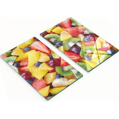 Multifunktionale, dekorative Glas-Schneidebretter für Obst, 2 x 30 x 52 cm (1/5)
