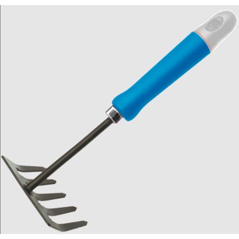 Rastrillo de jardín Greenmill, 27 cm, herramienta de jardinería para rastrillar y airear el suelo, diseño ergonómico y resistente, ideal para todo tipo de suelos.