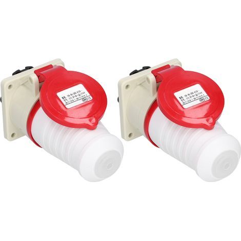 Connecteur de prise industrielle 380V-415V 16A, 2 pièces, circulaire de puissance Durable pour l'industrie et l'agriculture (1/5)