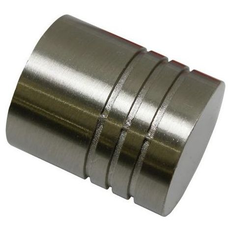 Gardinia Endknopf Zylinder zu Stilprogramm Chicago, Ø 20 mm, edelstahl-optik, 2-er Pack (1/5)