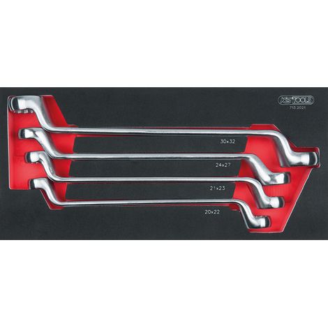 KS Tools - Module de clés polygonales contre-coudées 75°, 4 pièces - 713.2021