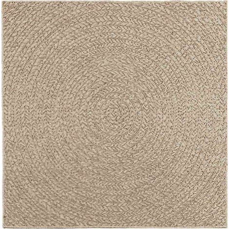 Tapis de sol,Tapis ZIZUR beige 120x120 cm aspect de jute intérieur extérieur CFW648871 (1/5)