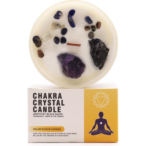 Bougies en cristal Chakra - Chakra du plexus solaire- Vendu par 1 (1/4)