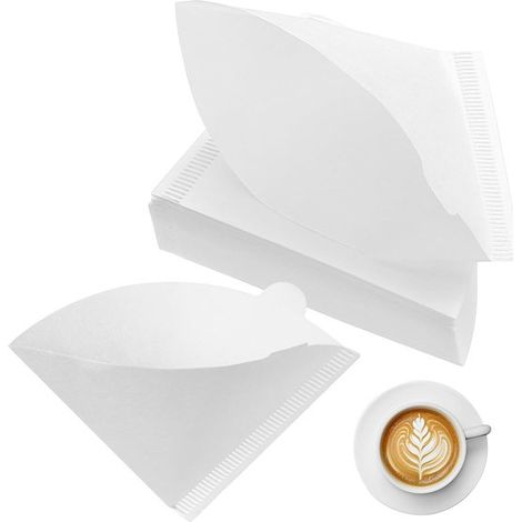 200 filtros de café de papel，tamaño 1，cono de filtro de café sin blanquear，filtro de papel para cafeteras de filtro，máquinas de café (1-2 tazas)