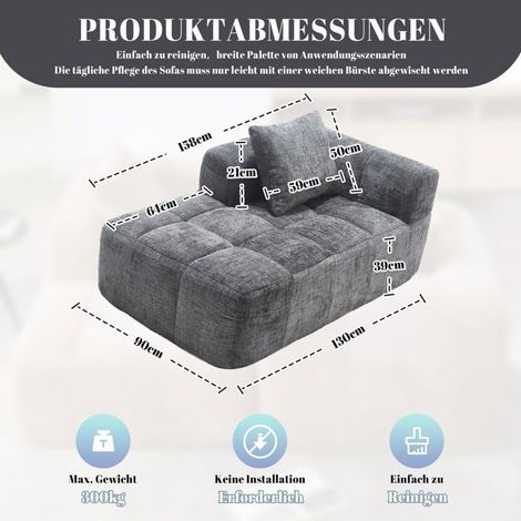 Banquette lit - SOGEU - Méridien - Couchage 140x190 cm - Livré monté - Coussin inclus (1/5)