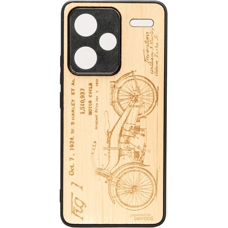 Custodia in legno Bewood per Xiaomi Redmi Note 13 Pro Plus 5G HARLEY PATENT ANIEGRE (1/2)