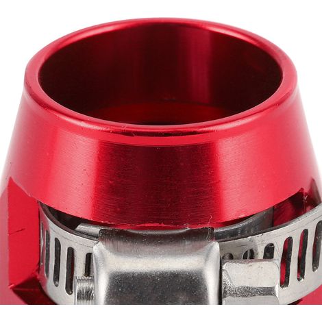 Collier de Serrage pour Tuyaux Carburant/Huile/Gaz/Eau, Alliage d'Aluminium 10AN Rouge