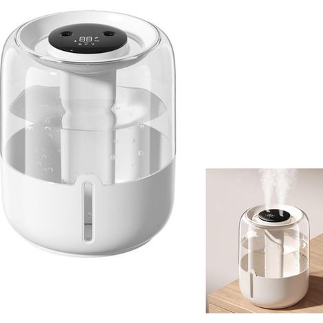 Humidificateur grande capacité de 6,8 L avec affichage numérique du taux d'humidité - 3 modes de brumisation, fonctionnement silencieux et veilleuse (1/5)