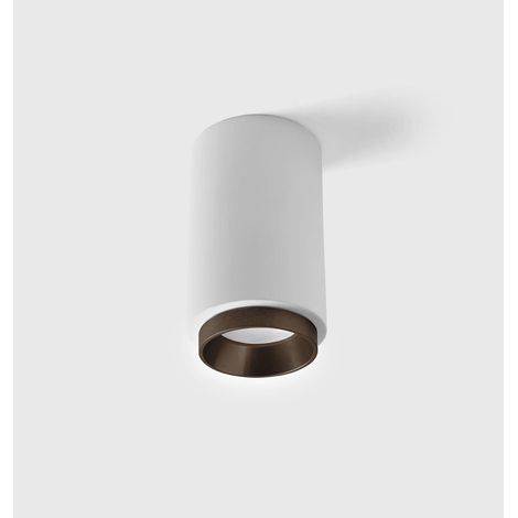 TECNICO Lampada Da Soffitto Propilei 2 Anelli Bianco E Bronzo