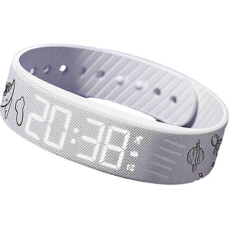 Montre réveil silencieuse (Ivoire) avec vérification scientifique du réveil et bracelet en silicone respirant pour éviter les réveils nocturnes sans être dérangé. (1/3)