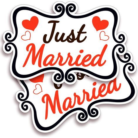 Aimants pour voiture de mariage - Décorations de mariage 30 x 20 cm, lot de 2 (1/5)