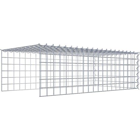 Gabiondeco - Gabion - Element de prolongation en hauteur et en longueur 100 cm x 30 cm x 50 cm (L x H x P). maille 5 x 5 cm. Spirale. Attention  il manque deux grill... (1/5)