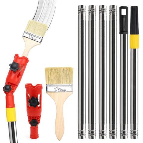 Rallonge de Pinceau Peinture,1.7 m Extension de pinceau, Fixation d'extension de Pinceau, pour Plafonds, Fenêtres Et Bords d'angle (1/5)