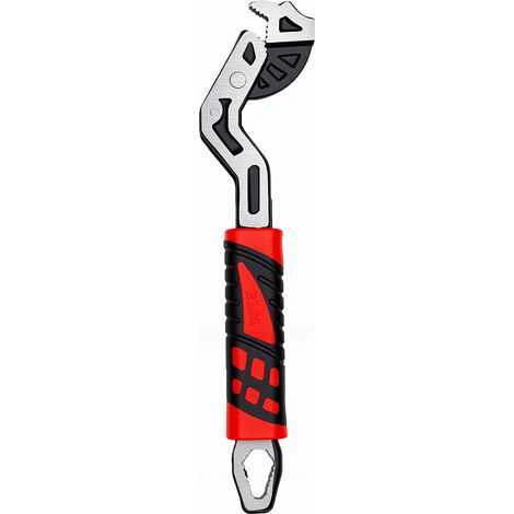 Clé à pipe multifonctionnelle à double tête auto-ajustable en acier pour plomberie, 6 pouces. (1/5)