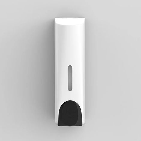 (Blanc simple) Pommeau de douche mural 350 ml, distributeur de savon, distributeur de gel douche, accessoires de bain, pompe à savon chauffante (1/5)