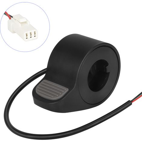 Schwarzer/grauer Elite-Paddelgasgriff/Bremsgriff, Ersatz-Daumengasgriff für Elektroroller