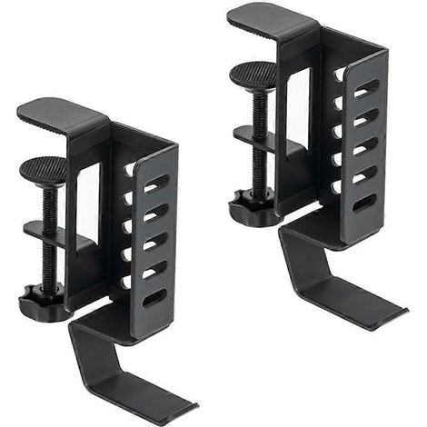 Support vertical pour ordinateur portable à côté du bureau, fixation sans perçage, noir (1/4)