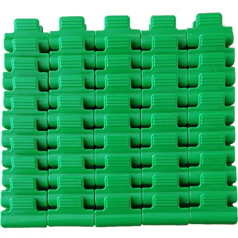 Confezione da 50 morsetti per tunnel in plastica da 11 mm per reti ombreggianti da serra e clip per tubi in film plastico da giardino (1/5)