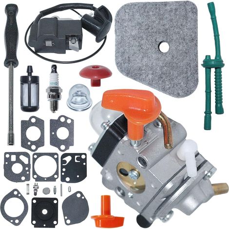 Pour Stihl FS90 FS87 FS100 HT100 HT101 HL100 HL90 FS130, Carburateur avec kit de joint, 41801200610 41801200611 41801200613 (1/5)