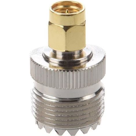 Adaptador tipo UHF SO-239 hembra - SMA macho  Gris (1/3)
