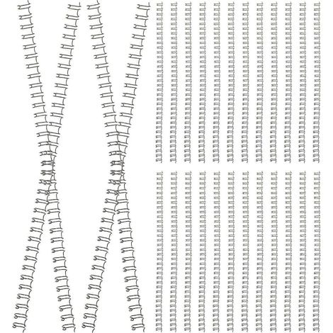 100 anneaux de reliure à spirale pour cahiers et feuilles mobiles, anneaux métalliques à double boucle-29.7X1.2CM-Black (1/2)
