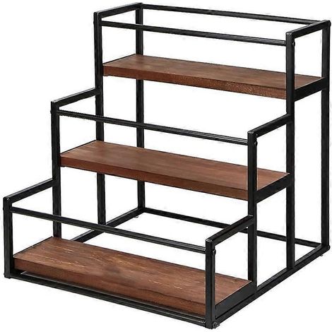 Étagère à sirop de café, étagère de rangement à 3 niveaux, casier à vin, épices de cuisine (1/5)