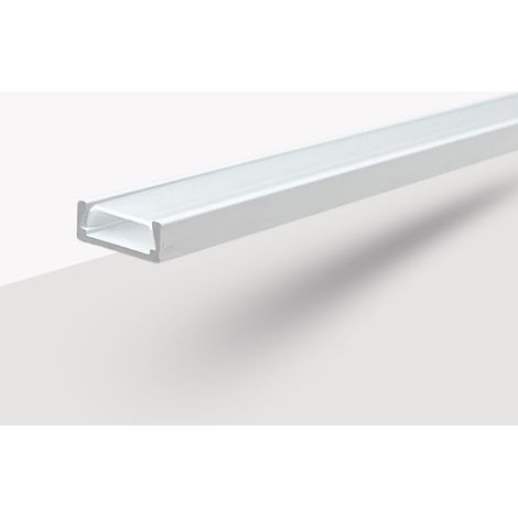 Profilé LED Mini Encastrable en Aluminium 2 m – Couleur Blanc – Canalé d’Éclairage LED pour Installation Intérieure Moderne