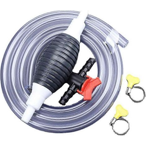 Pompe à siphon multifonction pour liquides, pompe de transfert de carburant manuelle, tuyau de siphon pour essence, pompe à siphon portable (2 mètres) - SFYGV (1/5)