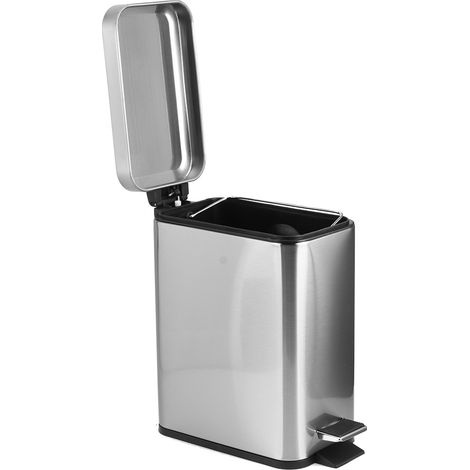 5-Liter-Edelstahl-Abfalleimer mit Tretpedal, ideal für Zuhause und Büro (1/5)