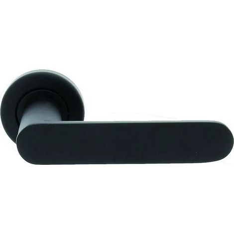 Ensemble de porte MEUDON S/Rosaces Noir Mat-[Percement:Béquilles dble seule s/rosaces]
