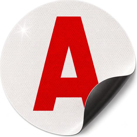 Disque A Jeune Conducteur Magnétique Réfléchissant, 1 Pièce Plaque A Voiture Aimantée, A Amovible Réutilisable pour Carrosserie Métallique, Visible de Nuit (1/5)