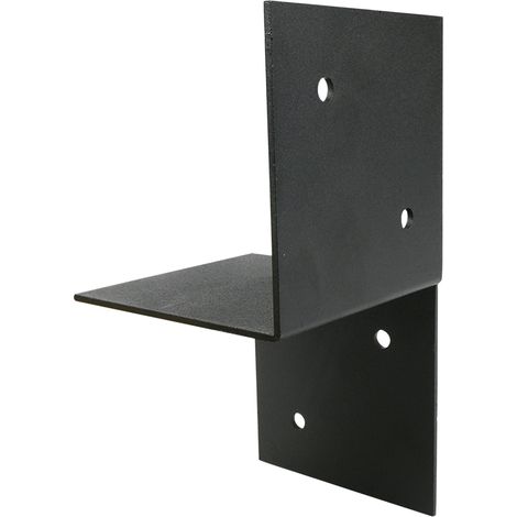 Pergola Support mural Noir pour poutres 9 x 9 cm Droite - Par