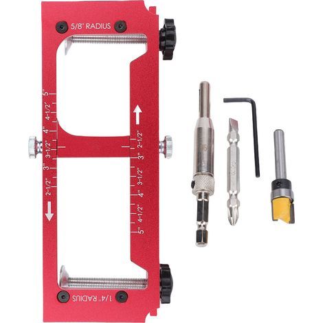 Gabarit de charnière de porte, Kit d'installation de mortaiseuse en alliage d'aluminium à haute efficacité pour divers (1/5)