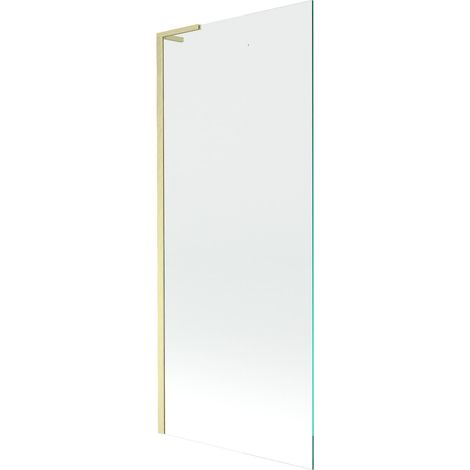 Mexen Next L paratia da vasca da bagno ad 1 anta 80 x 150 cm, trasparente, oro spazzolato - 895-080-000-03-00-55 (1/5)