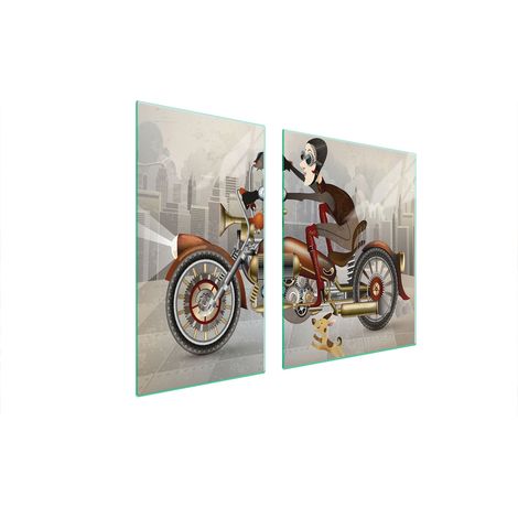 GLASSCHUTZPLATTE FÜR HERD 90x52 MOTORRAD (1/5)