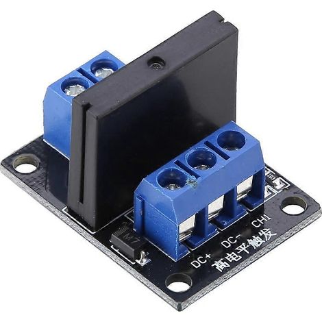 DC 5/12V 1-Kanal High-Level-Trigger-Halbleiterrelaismodul 250VAC 2A Ausgang mit Sicherung (5V)
