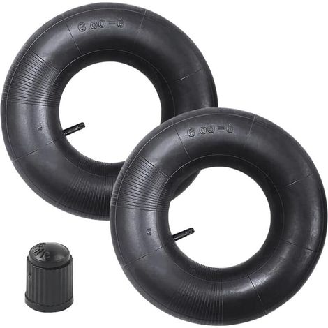 Wheelbarrow Inner Tube, 2 Pieces Wheelbarrow Inner Tubes 15x6.00-6, Wheelbarrow Spare Tire, for Hand Truck, Transport Cart, Garden Cart, Lawn Mower